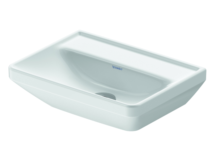 На изображении товар Раковина Duravit D-Neo для рук, 450x335 мм, без перелива, без отверстия под смеситель, цвет белый от официального представителя в Москве