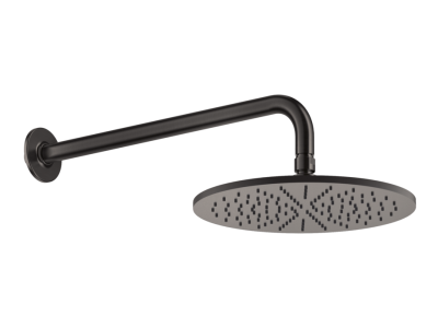 Верхний душ Gessi Inciso Ø300 мм, настенный, цвет Black Metal Brushed PVD