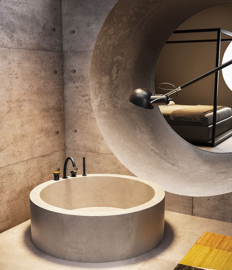Смеситель для ванны Gessi Origini, на 4 отверстия, с переключателем, изливом, гибким шлангом и душевой лейкой, цвет Matte Black - изображение 1