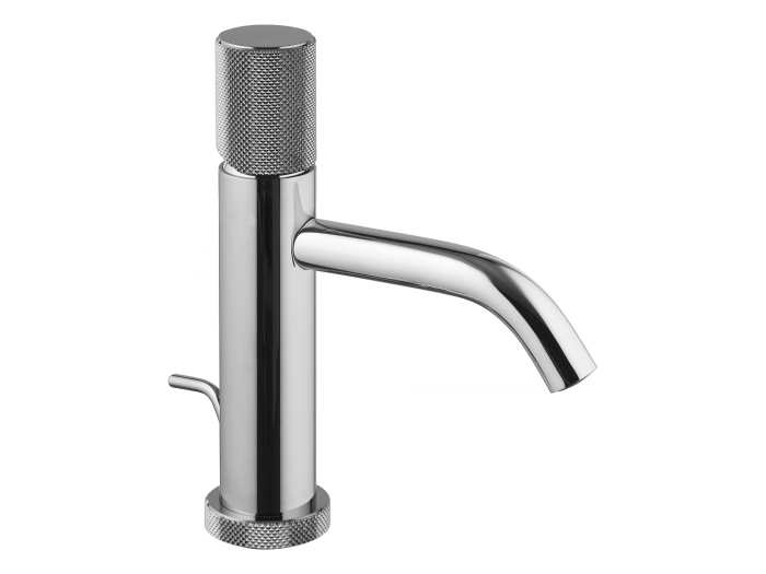 На изображении товар Cмеситель для раковины Carlo Frattini Spillo Tech , без донного клапана, текстура G, цвет брашированный никель от официального представителя в Москве