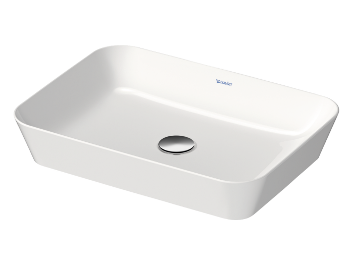На изображении товар Раковина Duravit Cape Cod накладная, 550х400 мм, цвет белый шёлково-матовый с покрытием WonderGliss от официального представителя в Москве