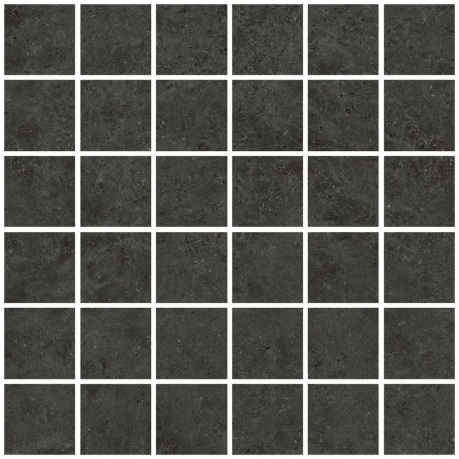 Living Ceramics Керамогранит Bera&Beren Black Mosaic 55 Bush hammered 29,8x29,8