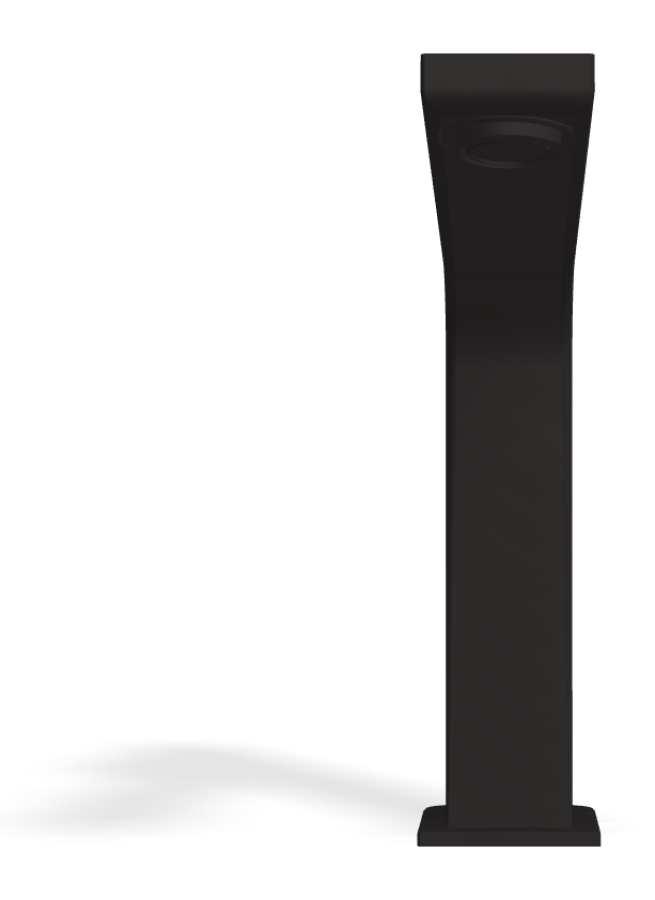 Смеситель для раковины Carlo Frattini Fit, высокий, без донного клапана, с 2 гибкими шлангами, Н-195 мм, цвет чёрный матовый - изображение 1