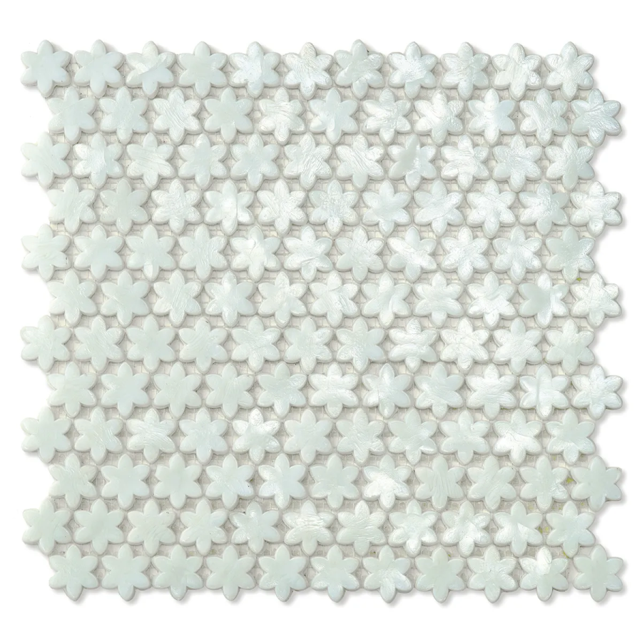 Sicis Смальтовая мозаика Petites Fleurs F30 Tiare sheet-size 316x293 mm