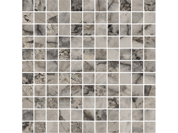 На изображении товар La Fabbrica Ava Керамогранит Mosaico Gemstone Grey nat\ret 30x30 от официального представителя в Москве