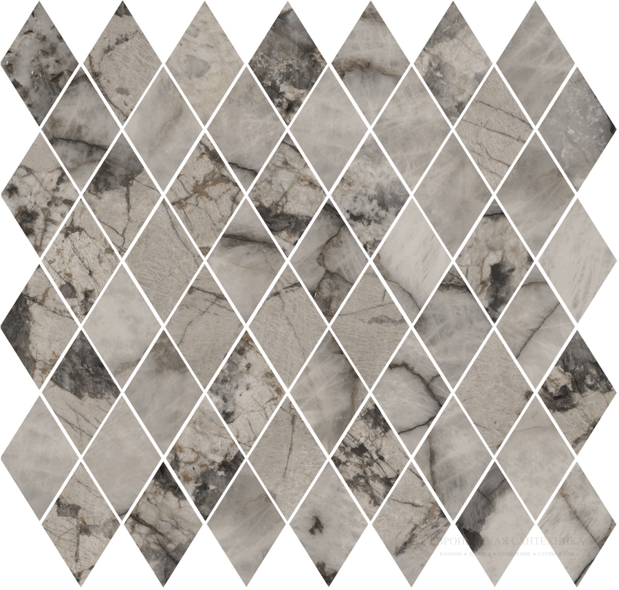 La Fabbrica Ava Керамогранит Rombo Gemstone Grey lap\ret 30x30