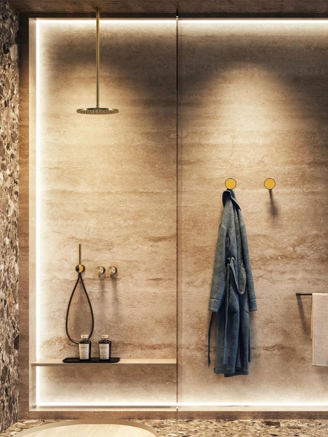Шланговое подсоединение Gessi Origini, с встроенным держателем лейки и выводом воды, цвет Brushed Brass PVD - изображение 1
