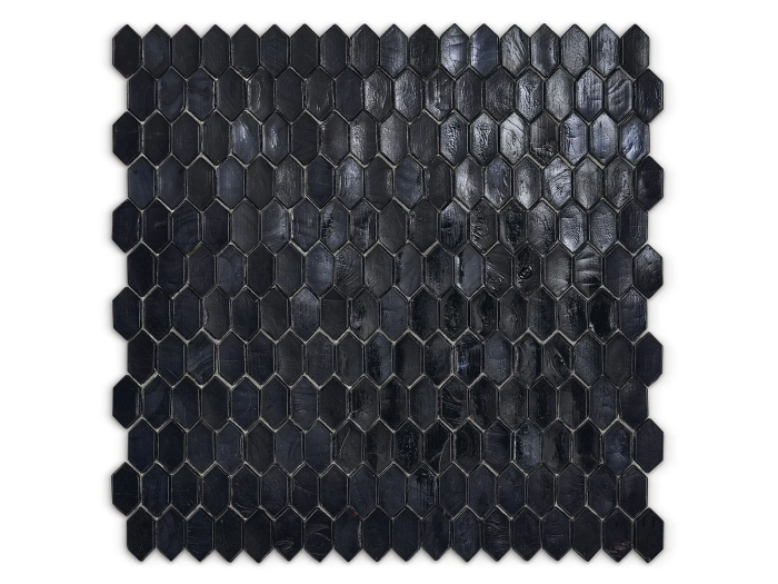 На изображении товар Sicis Стеклянная мозаика Crystal Diopside chips size 31x15 mm sheet size 304x300 mm от официального представителя в Москве