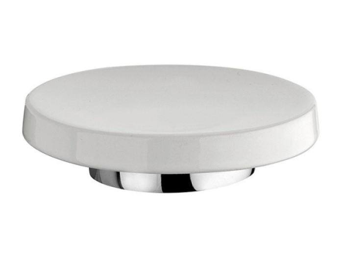 На изображении товар Мыльница Bagno&Associati Carmen, настольная, цвет белый/хром от официального представителя в Москве