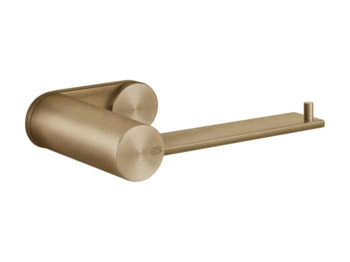 На изображении товар Бумагодержатель Gessi 316, настенный, без крышки, цвет Warm Bronze Brushed PVD от официального представителя в Москве