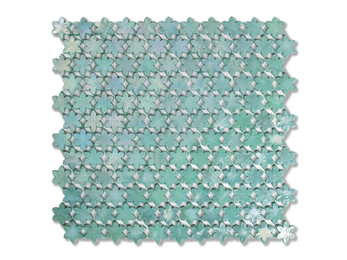 На изображении товар Sicis Смальтовая мозаика Petites Fleurs F13 Water Lily sheet-size 316x293 mm от официального представителя в Москве