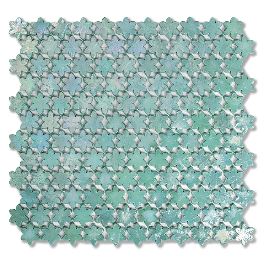 Sicis Смальтовая мозаика Petites Fleurs F13 Water Lily sheet-size 316x293 mm