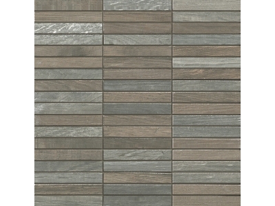 Kronos ceramiche Керамогранит Wood side 10X1,5 Wood Dark Mosaico 30x30