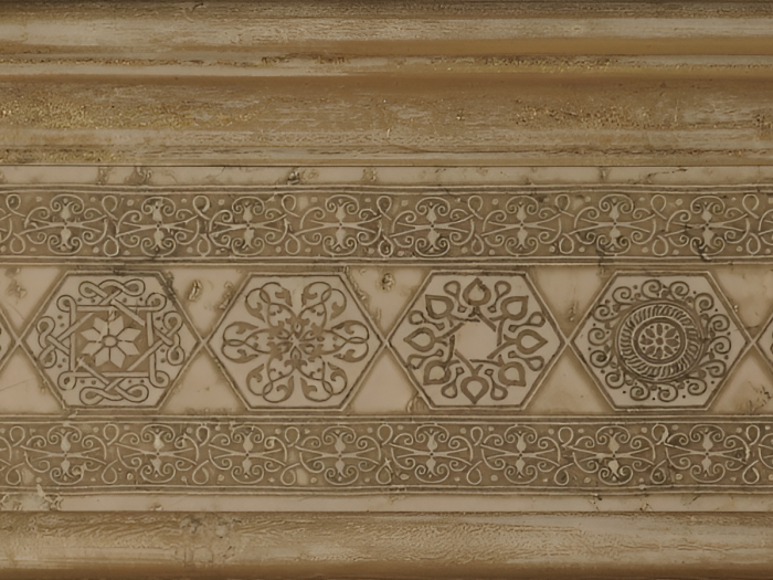 На изображении товар Akros Venezia Камень Decorative Art Ducale M2056 Botticino 9,8X30,5X1 от официального представителя в Москве