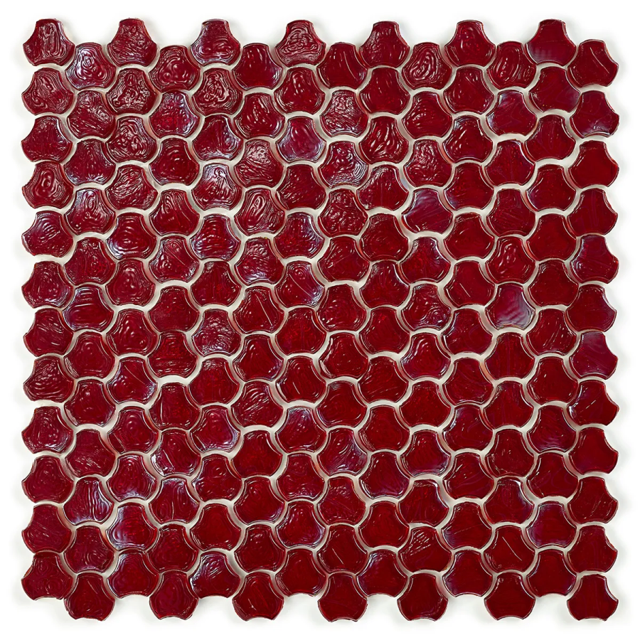 Sicis Стеклянная мозаика Clover Chilly chips size 25 mm sheet-size 286x283 mm
