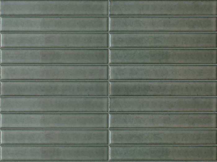 На изображении товар Terratinta Ceramics Мозаика, керамогранит Mosaico Stick Glossy Lichen Green Mosaico 29x30 / 5.5 от официального представителя в Москве