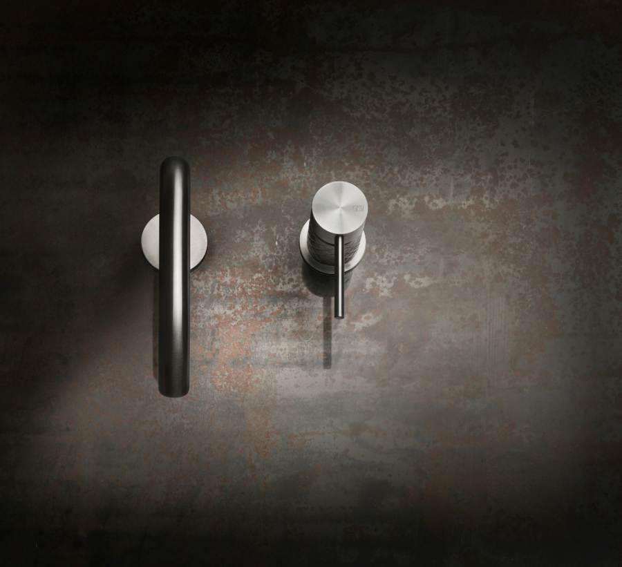 Излив для раковины Gessi316, средний, на горизонтальную поверхность, цвет Brushed Brass PVD - изображение 1