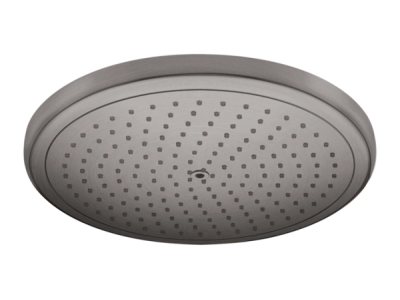 На изображении товар Верхний душ Hansgrohe Croma, настенный/потолочный, Ø 280 мм, цвет шлифованный черный хром от официального представителя в Москве