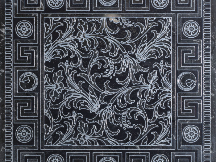 На изображении товар Akros Venezia Камень Luxurious Zephyros DIM Nero Marquinia-Grey 30,5X30,5X1 от официального представителя в Москве