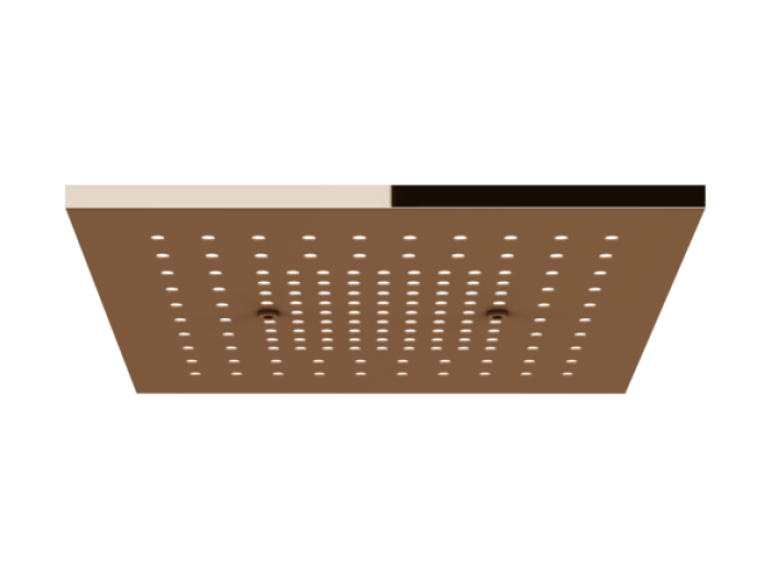 На изображении товар Накладная панель верхнего душа Gessi Afilo, с функцией дождя, 300x300 мм, цвет Copper PVD от официального представителя в Москве