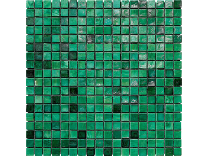 На изображении товар Sicis Стеклянная мозаика Murano Smalto Emerald J chips size 10x10 mm sheet-size 295x295 mm от официального представителя в Москве