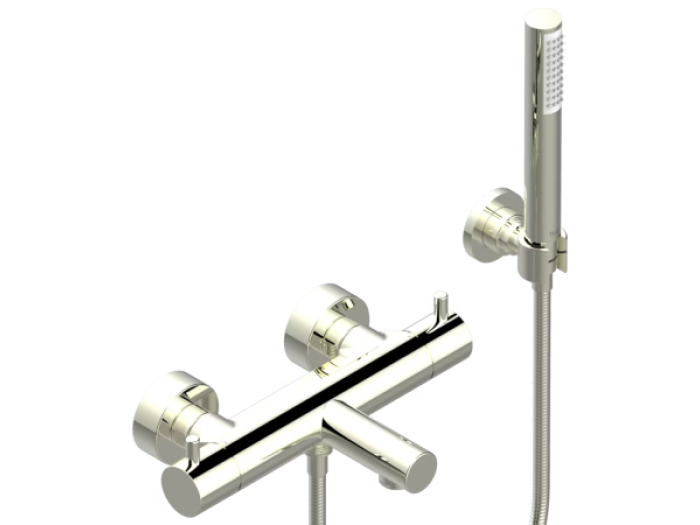 На изображении товар Термостатический смеситель THG О для ванны и душа с ручным душем и шлангом, цвет от официального представителя в Москве