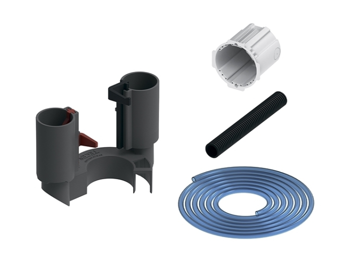 На изображении товар Комплект подключения пневматической дистанционной панели смыва TECEflushpoint, для унитазов и сливных бачков Uni от официального представителя в Москве