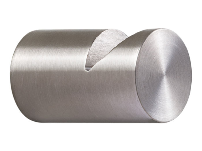 На изображении товар Крючок для одежды CEA Design Opus, настенный, Ø18 мм, сталь, цвет сатинированная сталь от официального представителя в Москве