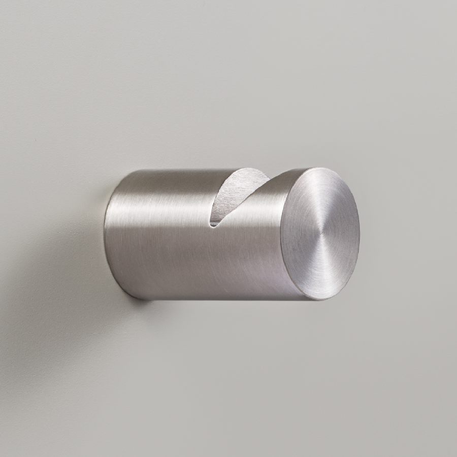 Крючок для одежды CEA Design Opus, настенный, Ø18 мм, сталь, цвет сатинированная сталь - изображение 1