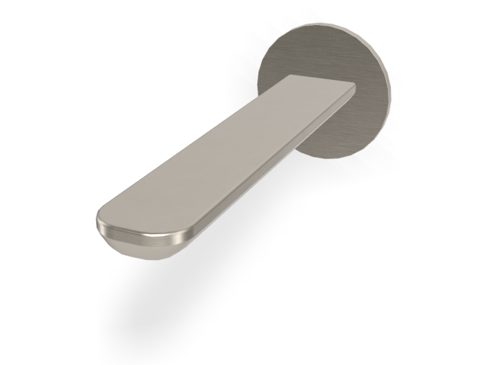 На изображении товар Излив для ванны Carlo Frattini Flo, настенный, L-218 мм, цвет никель брашированный от официального представителя в Москве