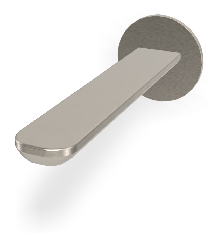 Излив для ванны Carlo Frattini Flo, настенный, L-218 мм, цвет никель брашированный