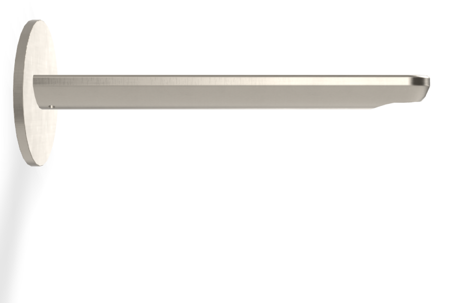 Излив для ванны Carlo Frattini Flo, настенный, L-218 мм, цвет никель брашированный - изображение 2