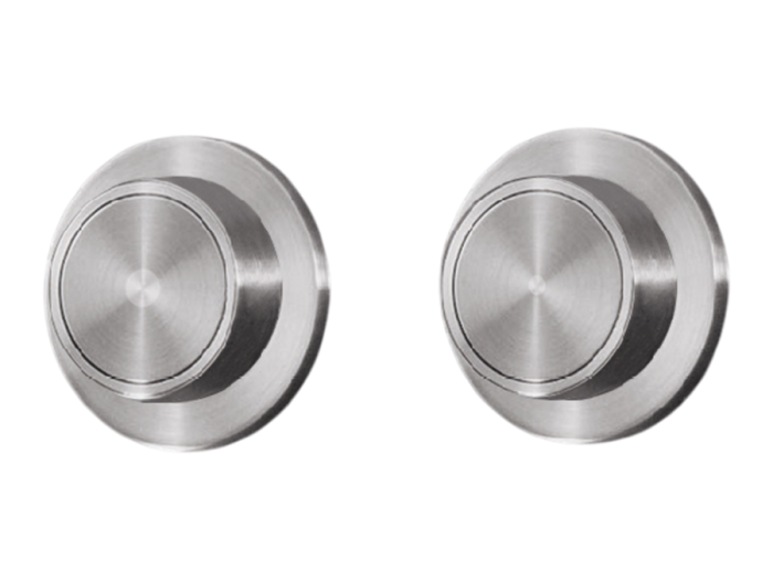 На изображении товар Панель двойного смыва CeaDesign Hydroplate, для встроенного бачка Geberit Sigma, сталь, цвет Black Ivory сатинированный от официального представителя в Москве