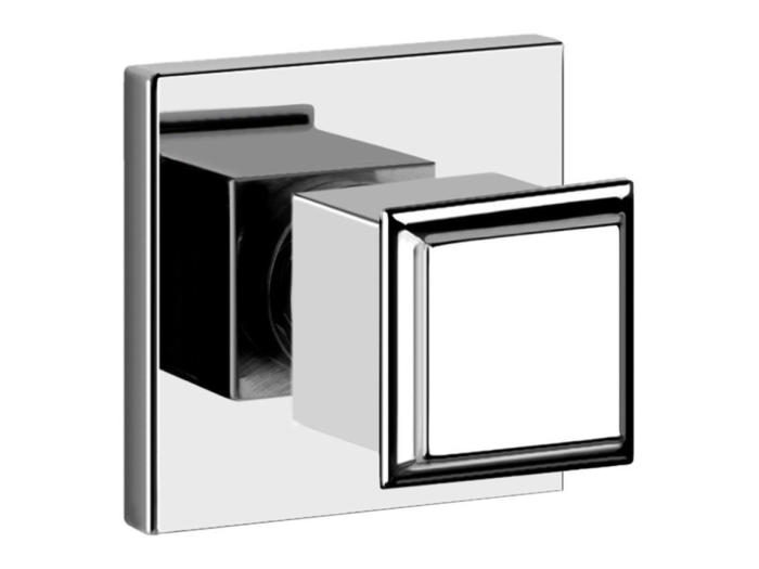 На изображении товар Запорный вентиль Gessi Eleganza для термостата высокой производительности, внешняя часть, цвет хром от официального представителя в Москве