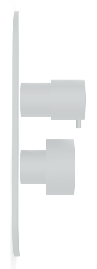 Смеситель Carlo Frattini SO, с переключателем на 2/3 потребителя, без ручек, Н-290 мм, внешняя часть, цвет белый матовый - изображение 2