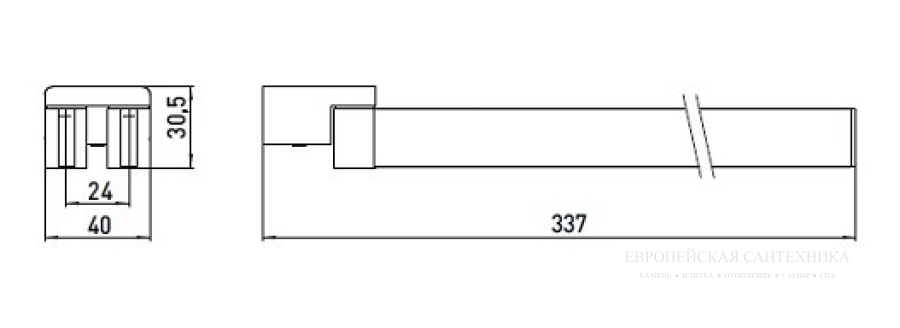 Полотенцедержатель, Emco Loft, 337 х 30.5 мм, двойной, поворотный, хром - изображение 6