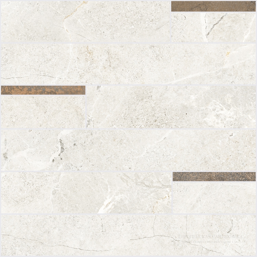 La Fabbrica Ava Керамогранит Noble Stone 30X30 Mosaico Modulo White Nat Ret