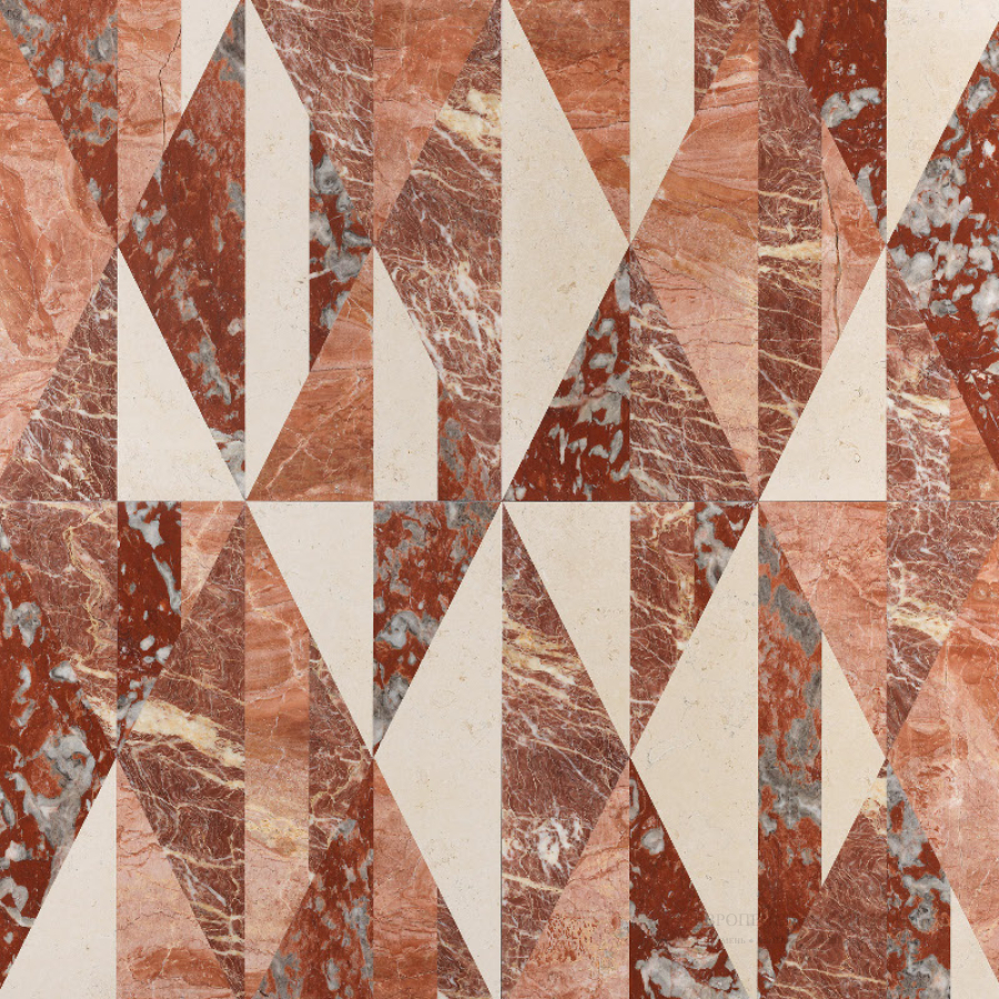 Lithos design Камень Marble Floor Design Opus Tangram 60x60x1,8