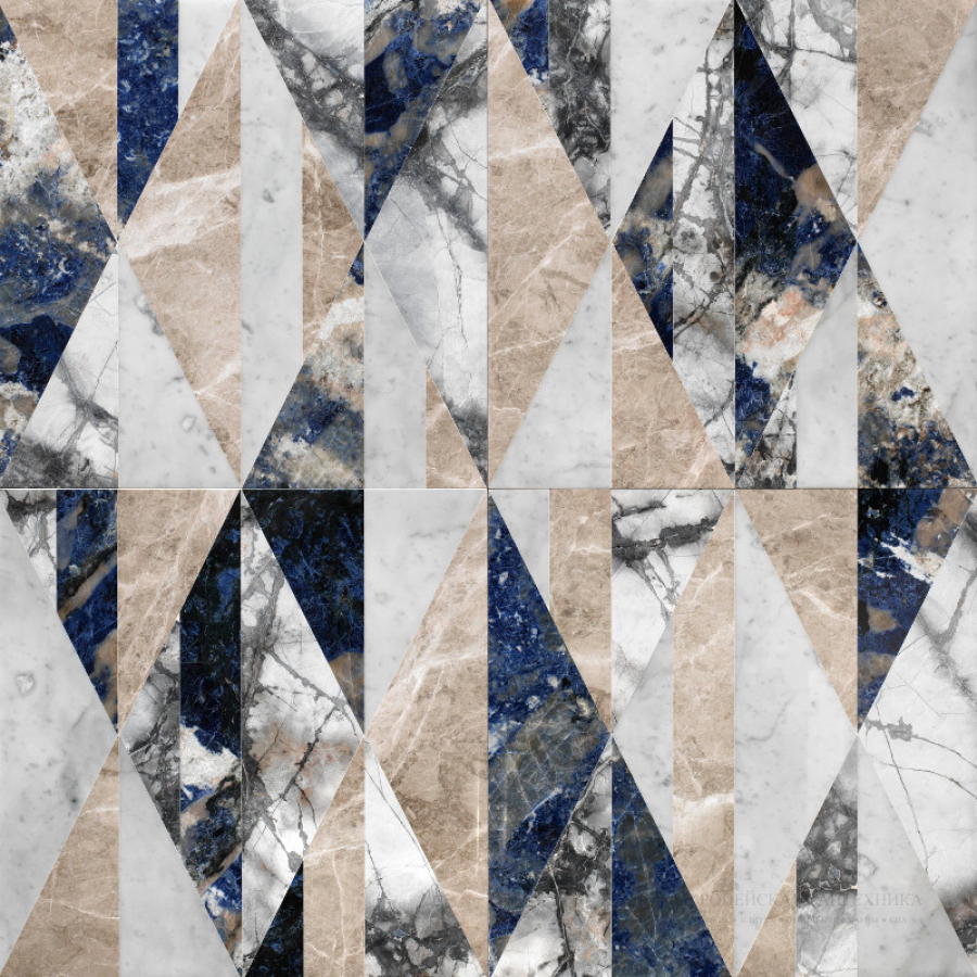 Lithos design Камень Marble Floor Design Opus Tangram 60x60x1,8 - изображение 14