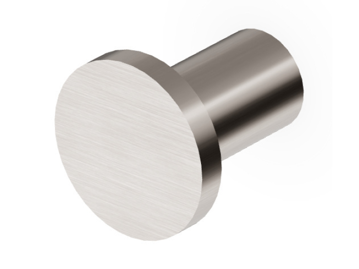 На изображении товар Крючок Zucchetti Pan, настенный, для полотенец/халатов, цвет Brushed Nickel от официального представителя в Москве