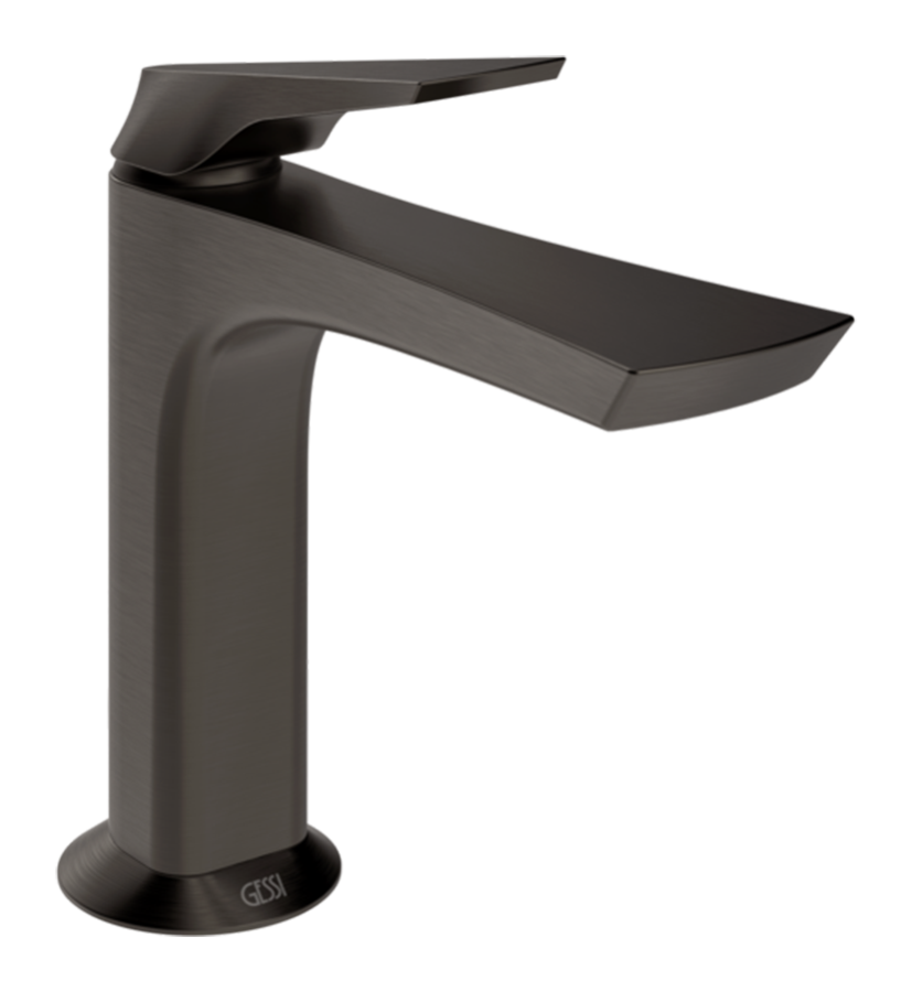 Смеситель для раковины Gessi Ventaglio, без донного клапана, цвет Black Metal Brushed PVD