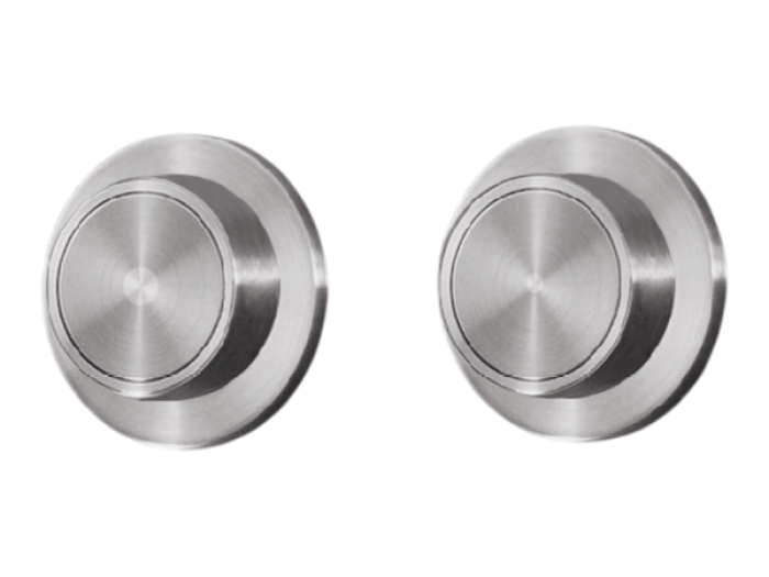 На изображении товар Клавиша двойного смыва CeaDesign Hydroplate, для встроенного бачка Tece, сталь, цвет полированная сталь от официального представителя в Москве