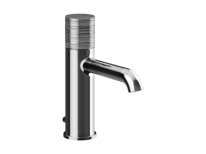 На изображении товар Cмеситель для раковины Gessi Habito, с донным клапаном, цвет Chrome от официального представителя в Москве