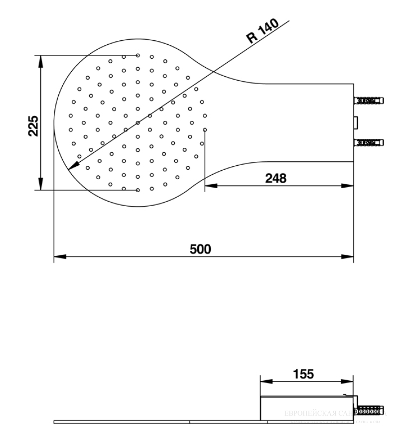 Верхний душ Bongio O'Clock Green, D=140 мм, цвет белый матовый - изображение 2