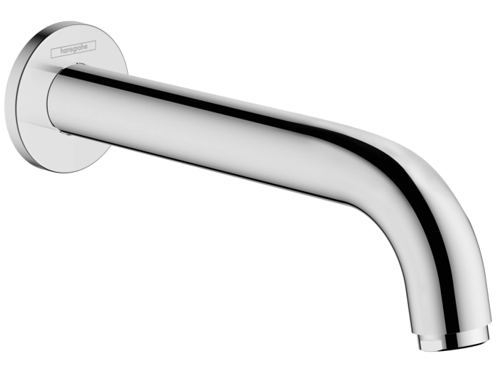 На изображении товар Излив для ванны Hansgrohe Vernis Blend, литой, выступ 204 мм, цвет хром от официального представителя в Москве