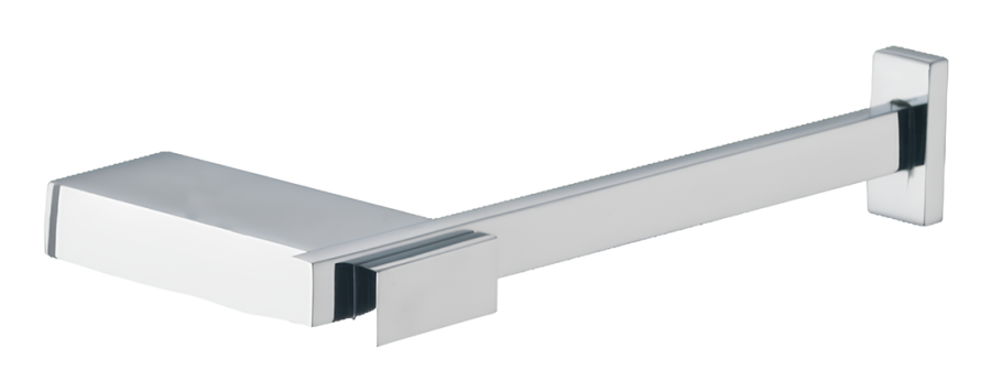 Бумагодержатель Carlo Frattini Quadra, настенный, без крышки, цвет чёрный хром