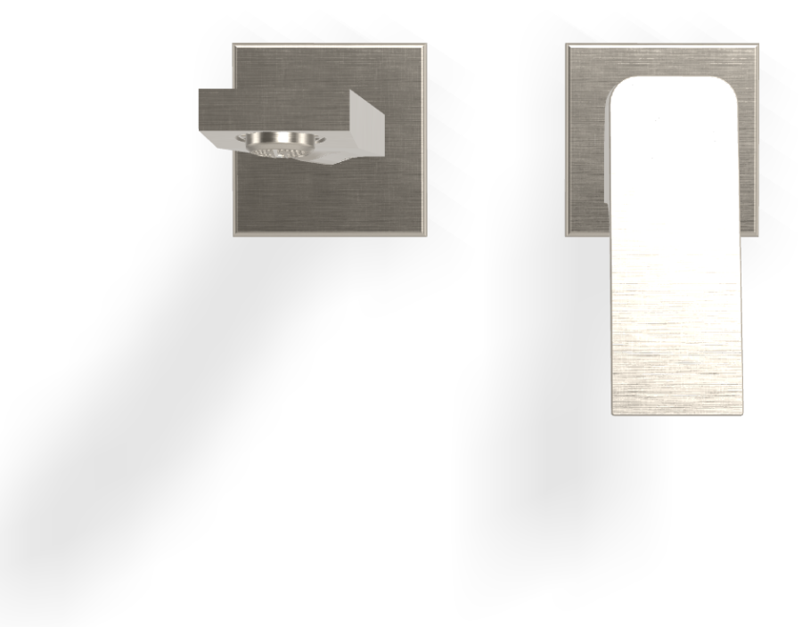 Смеситель для раковины Carlo Frattini Fit, с донным клапаном Click-Clack, излив 150 мм, внешняя часть, цвет никель брашированный - изображение 1