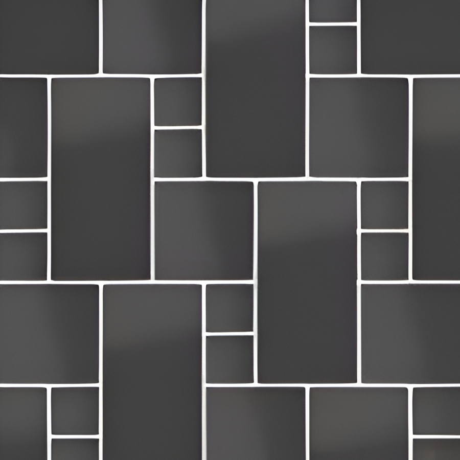 Micro. Керамогранит Microtiles Offset Glaze Black 35,1x30,1