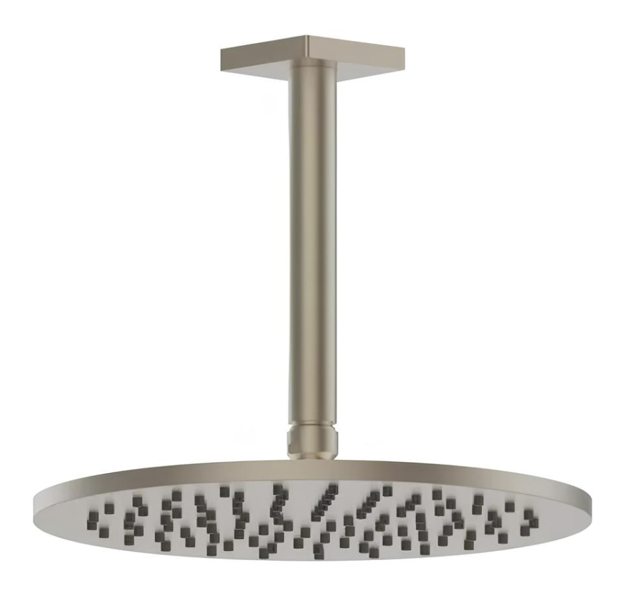 Верхний душ Gessi Rilievo, Ø250 мм, потолочный, с держателем, цвет Finox Brushed Nickel