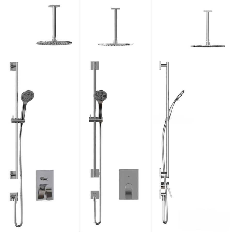 Верхний душ Gessi Rilievo, Ø250 мм, потолочный, с держателем, цвет Finox Brushed Nickel - изображение 3